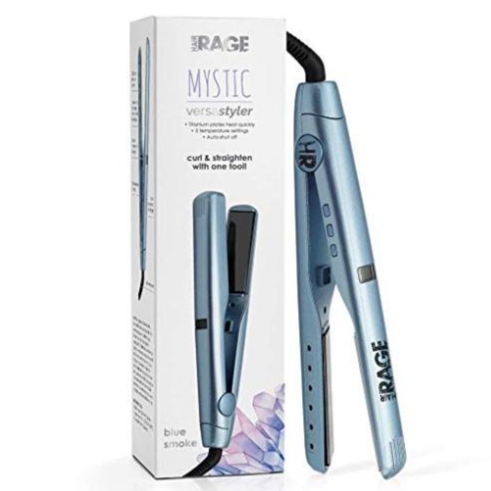 Hair Rage VersaStyler Hair Straightener Curling Iron 1-Inch Titanium Flat Iron